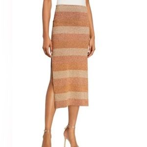Herve Leger champagne skirt